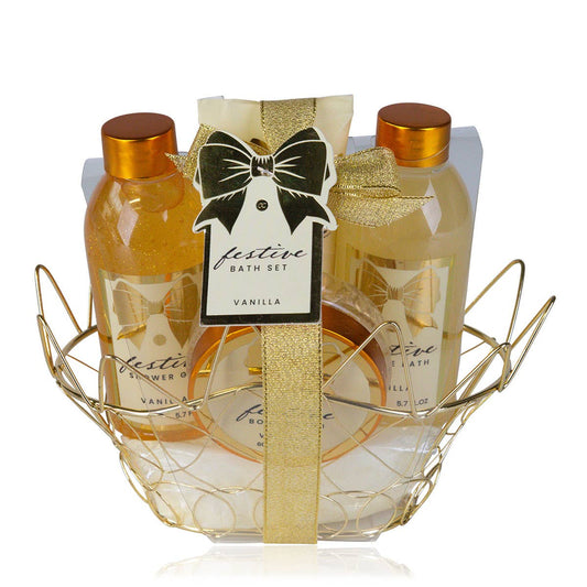 🎄 Set de Ducha Festivo – Relájate con el Aroma de Vainilla ✨