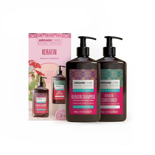 Set duo Keratina Arganicare: Regeneración y Suavidad Profesional