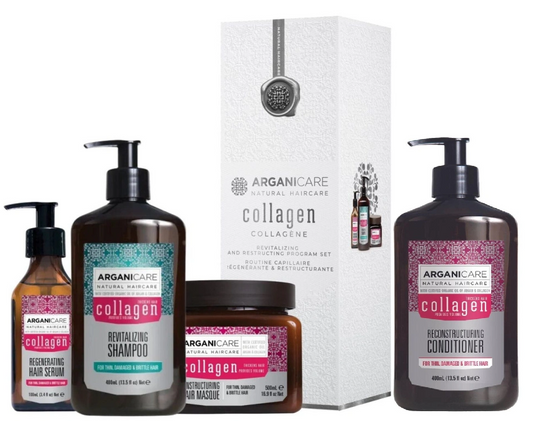 Set Arganicare Colágeno: Volumen, Fuerza y Nutrición Profunda 🌿4 piezas